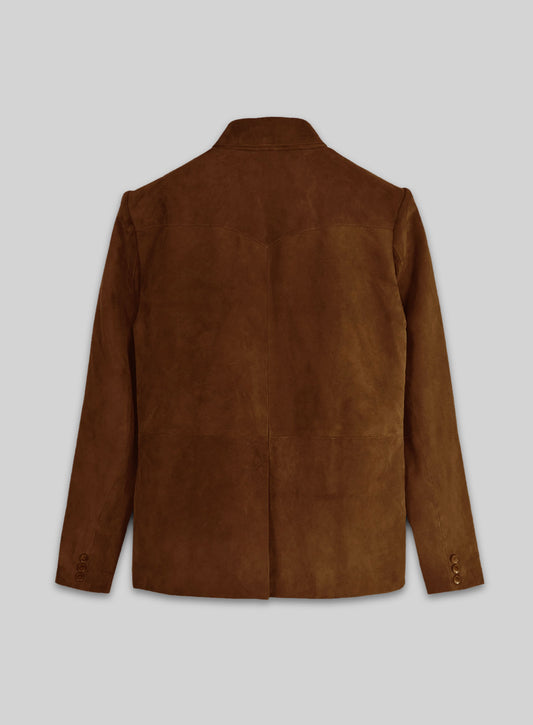 Suede Western Leather Blazer -56 Long