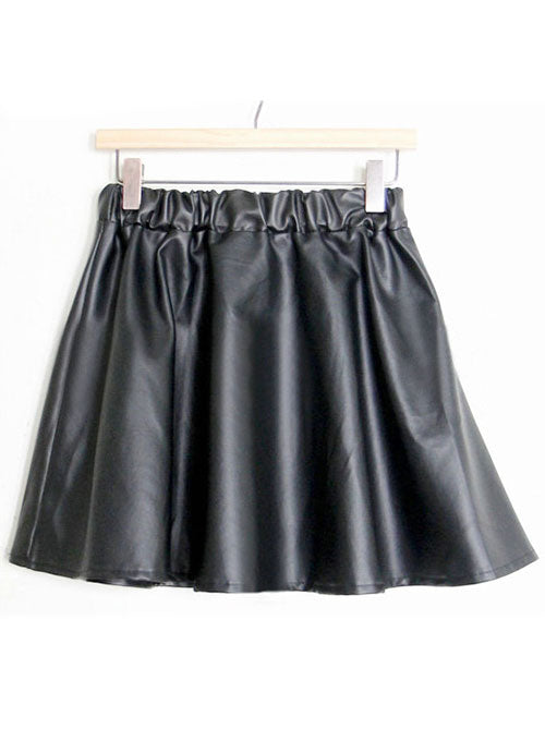 Swing Flare Leather Skirt - # 481 - LeatherCult