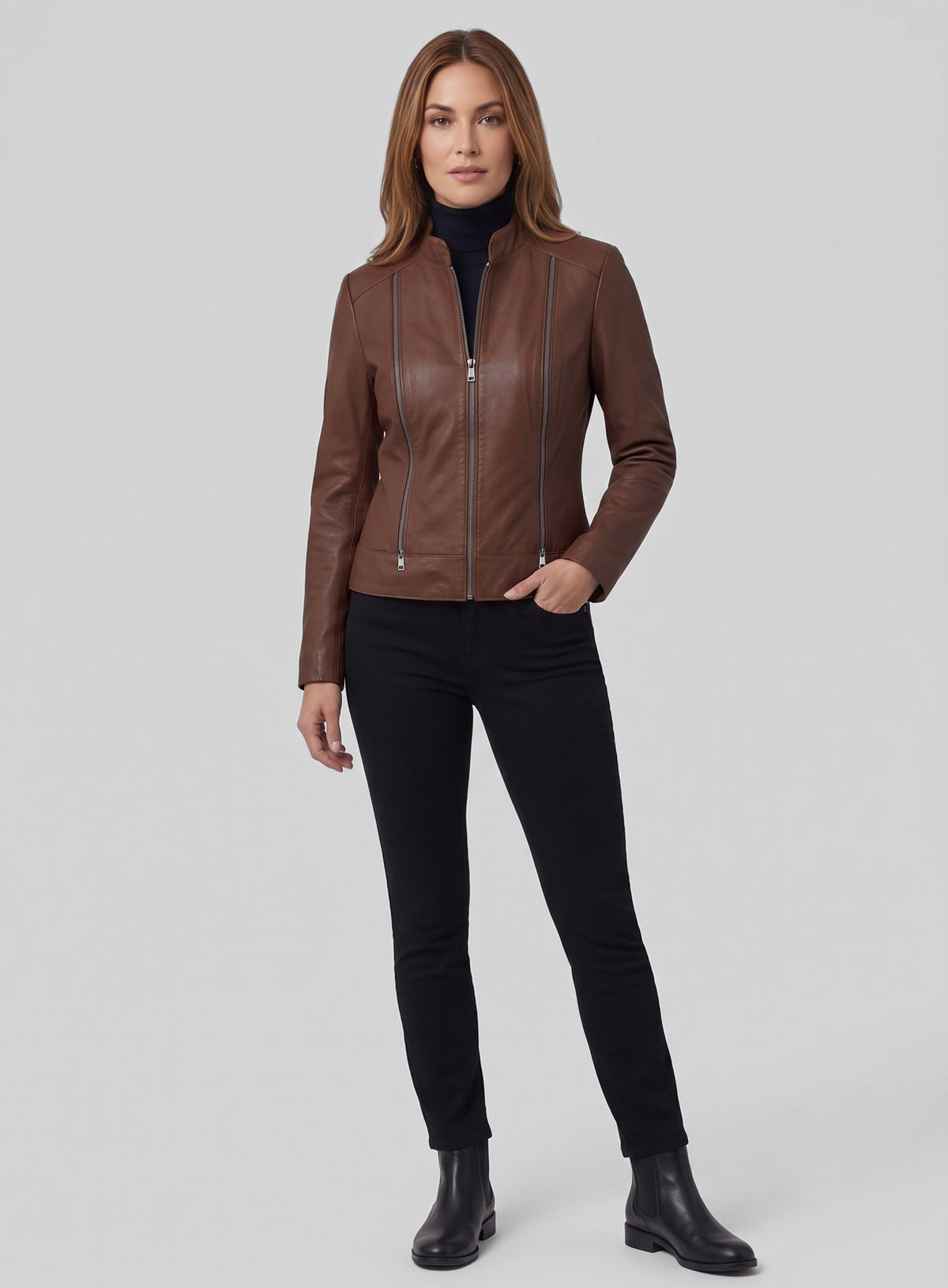 Tan Leather Jacket # 230
