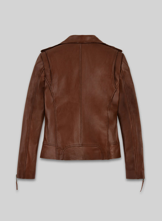 Tan Brown Jennifer Aniston Leather Jacket