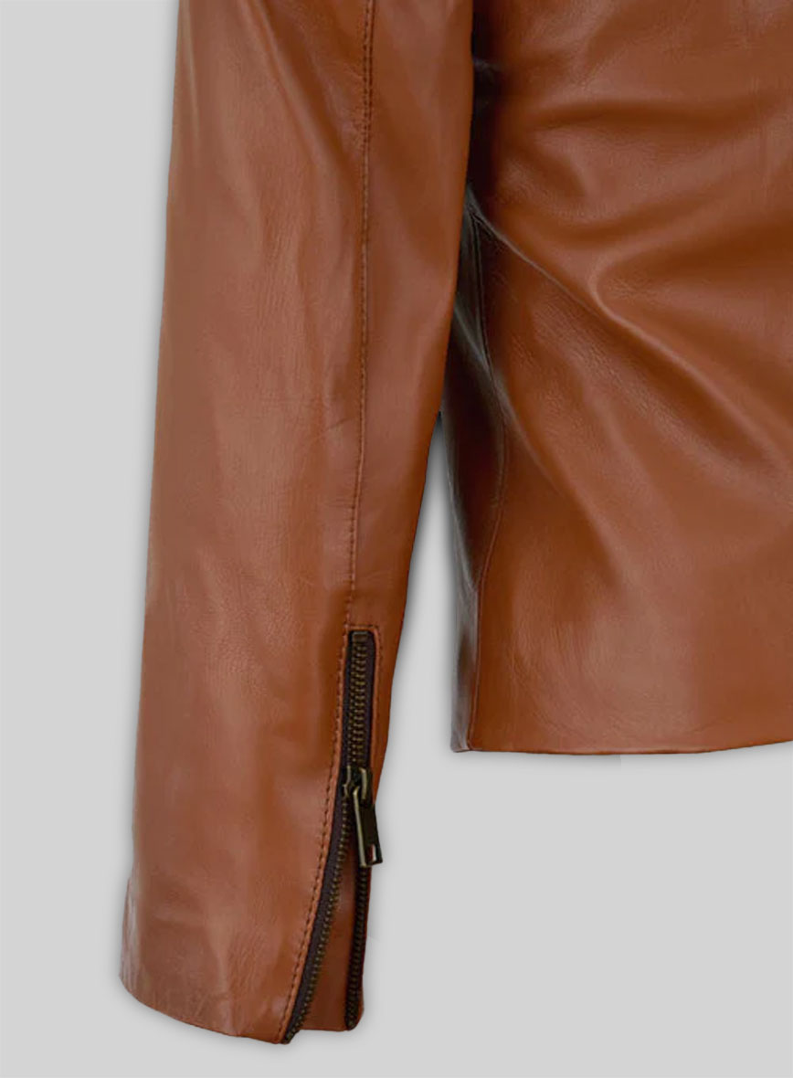 Terrain Brown Ellen Pompeo Leather Jacket #1
