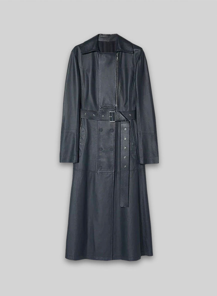 Thora Leather Long Coat