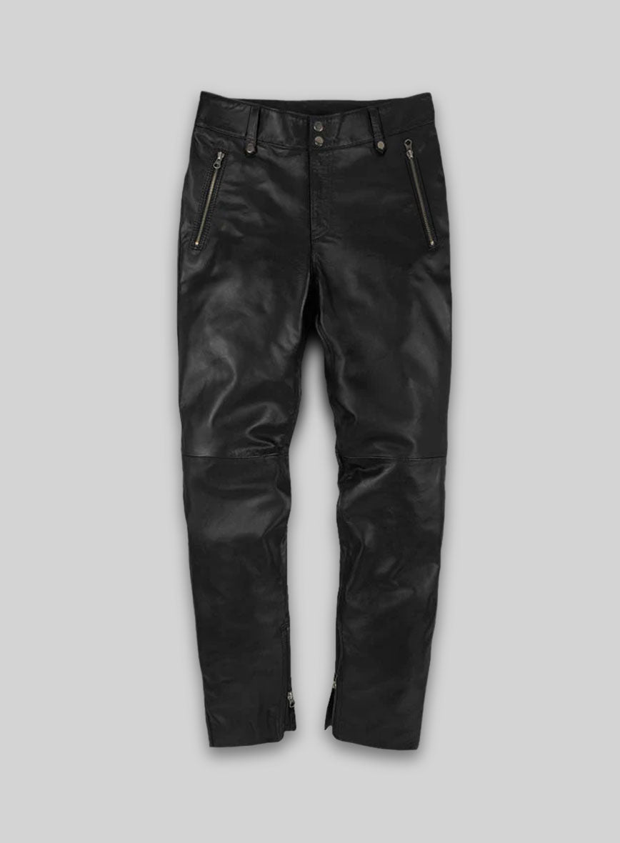Thrill Leather Biker Jeans