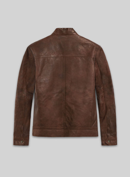 Thunder Storm Spanish Brown Biker Leather Jacket