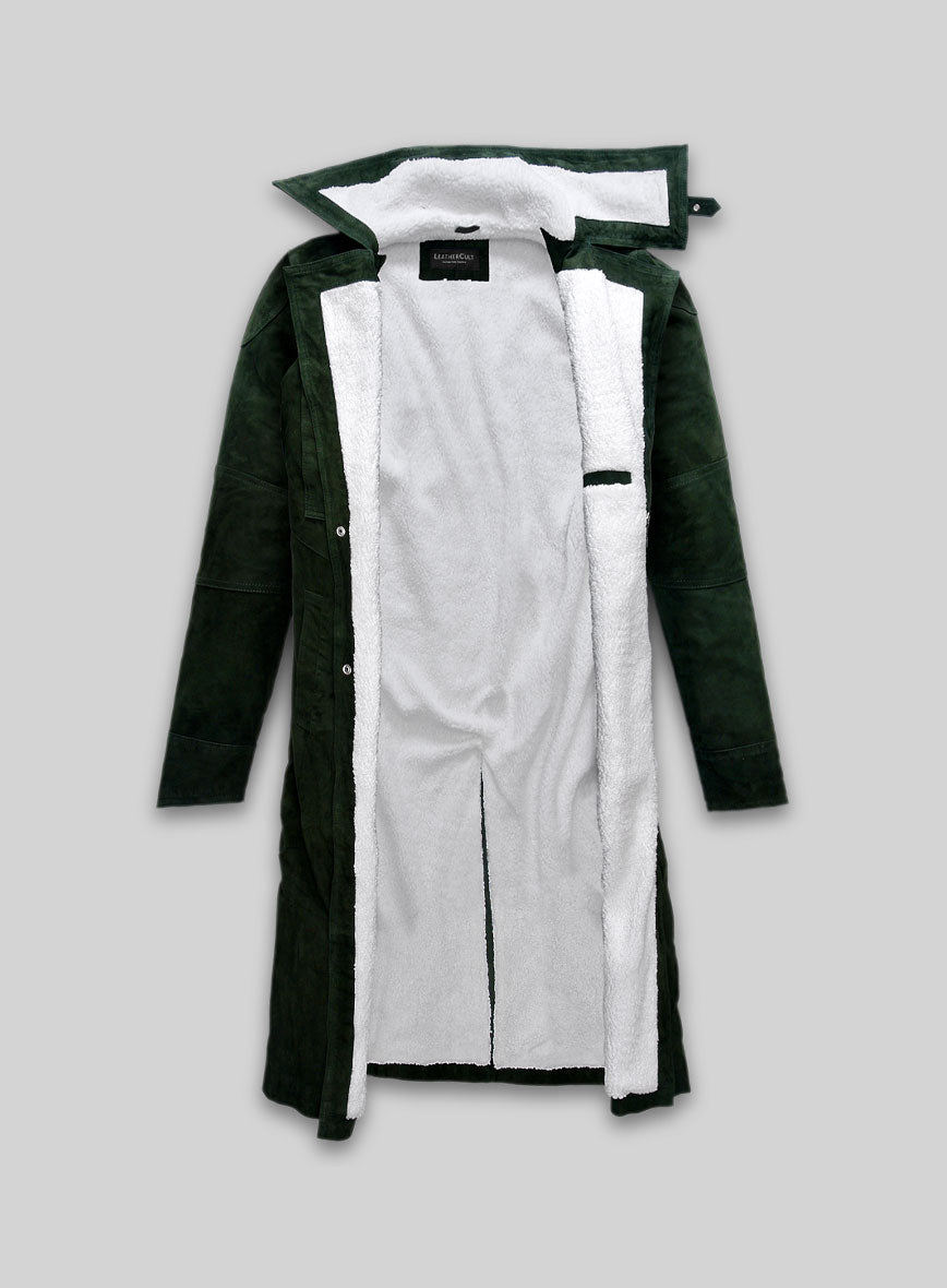Timber Green Suede Ryan Gosling Blade Runner 2049 Long Coat
