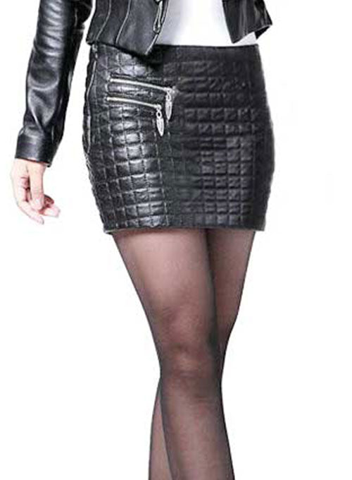 Turtle Leather Skirt - # 186 - LeatherCult