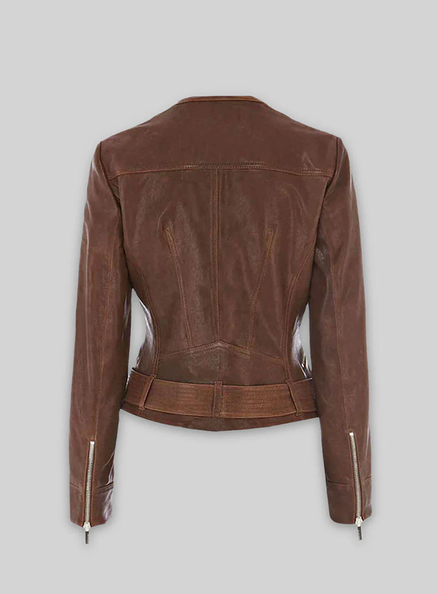 Tweed Leather Combo Jacket # 264