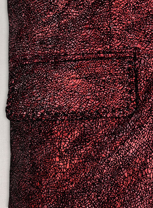 Twilight Red Medieval Leather Blazer - LeatherCult