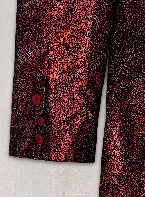 Twilight Red Medieval Leather Blazer - LeatherCult