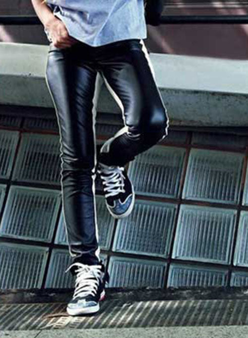 Twin Side Leather Pants - LeatherCult