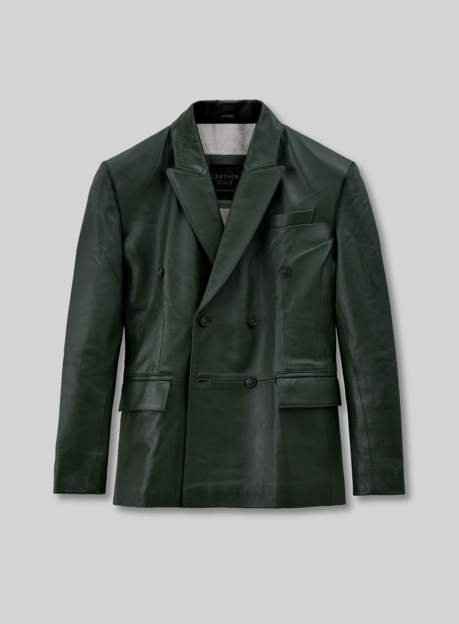 Vintage Green Leather Blazer – LeatherCult