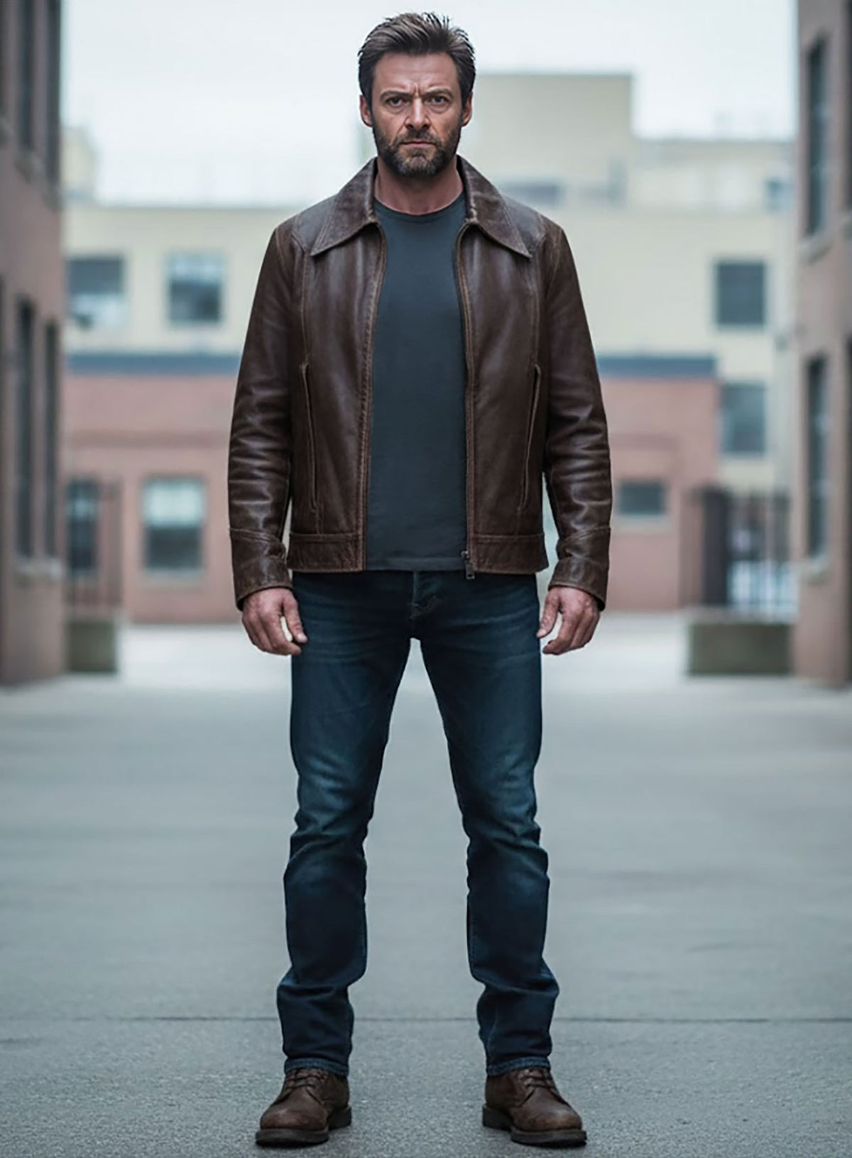 Vintage Brown Grain X Men Days of Future Past Leather Jacket