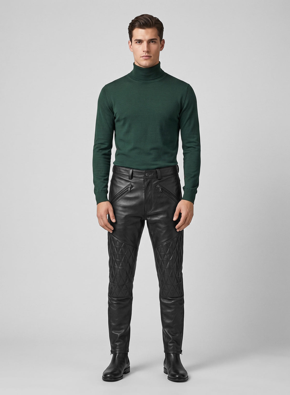 Vintage Sports Rider Leather Pants