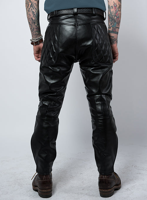 Vintage Sports Rider Leather Pants - LeatherCult