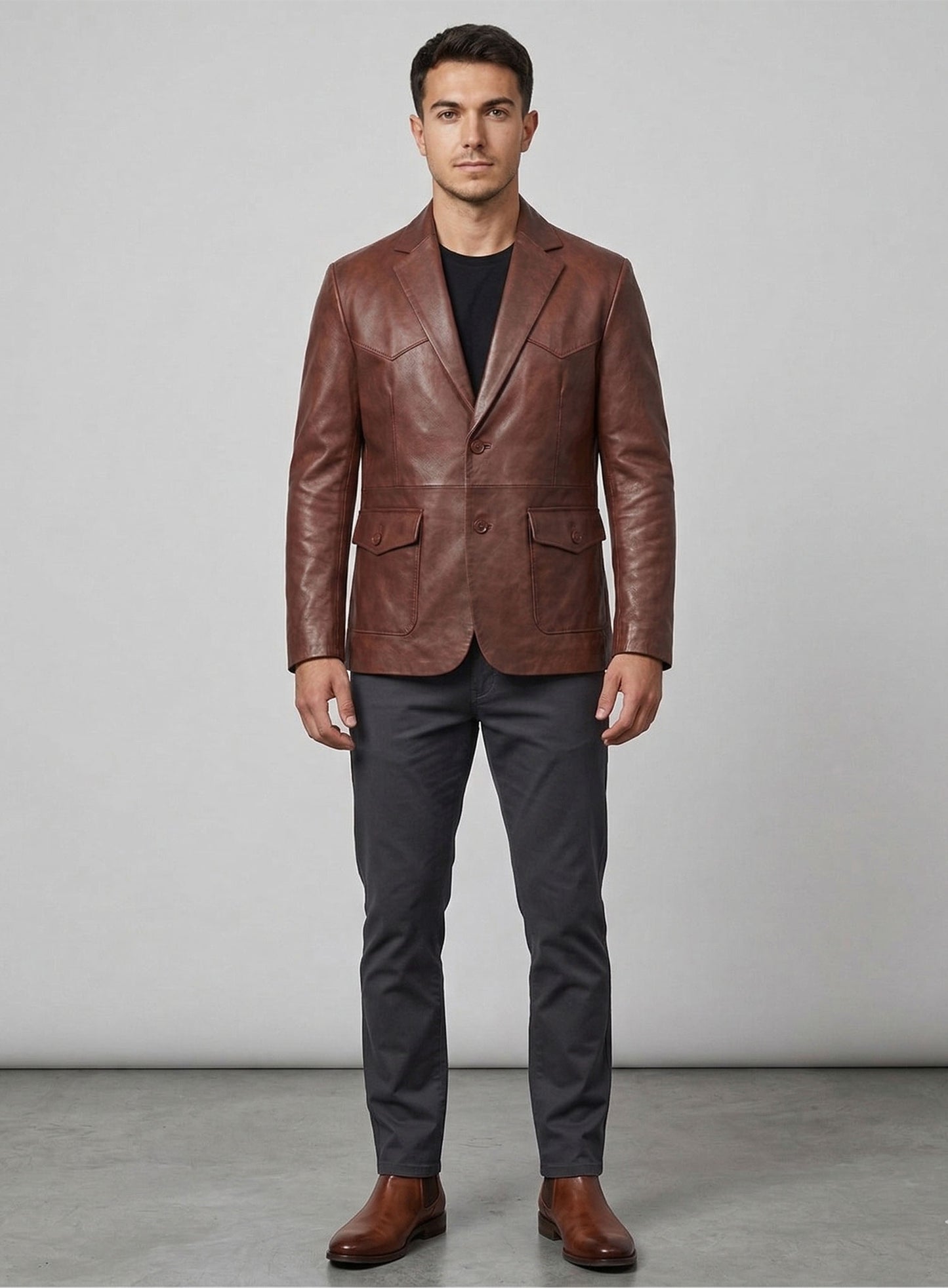 Western Leather Blazer