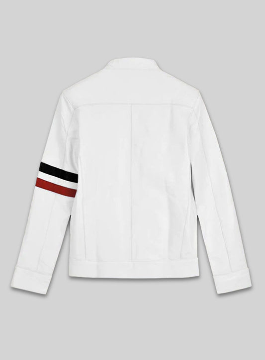 White Leather Jacket #97