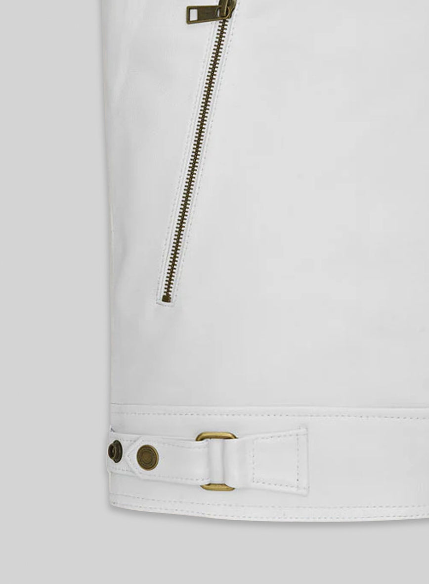 White Leather Jacket #905