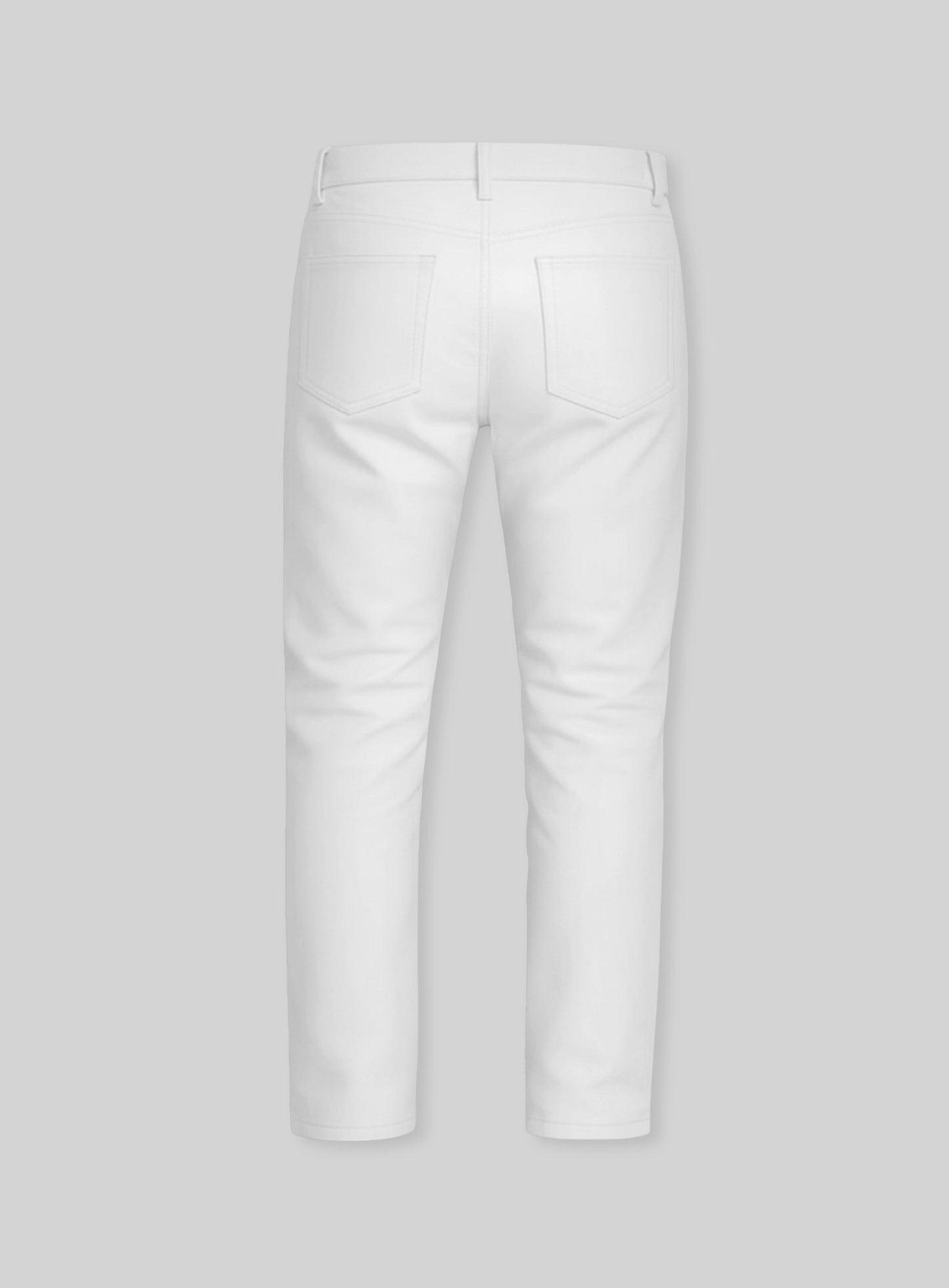 White Leather Jeans