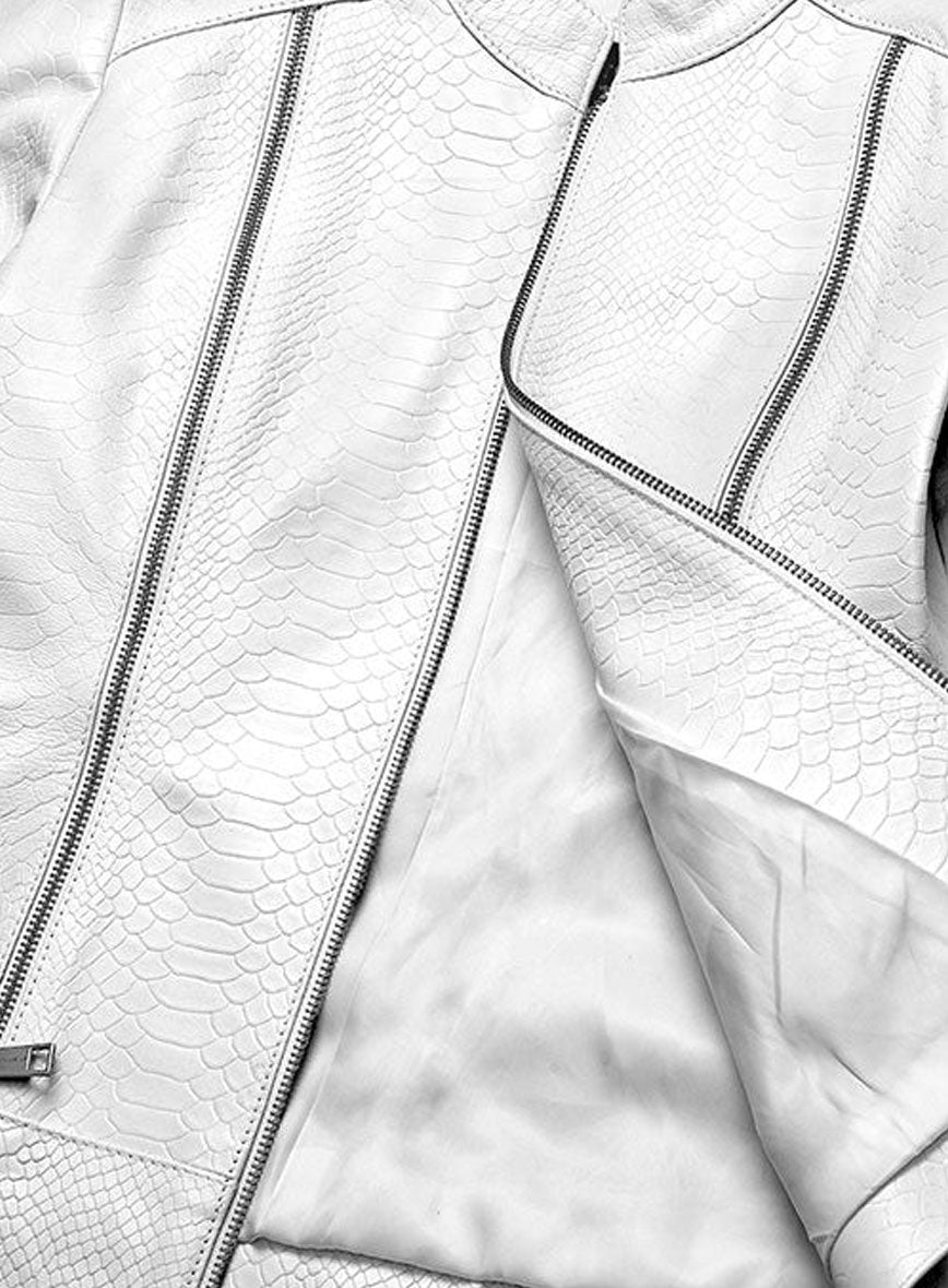 White Python Leather Jacket # 230