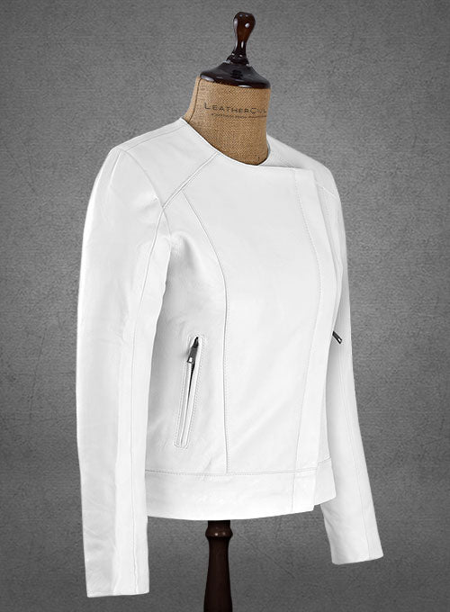 White Sofia Vergara Leather Jacket #1 - LeatherCult