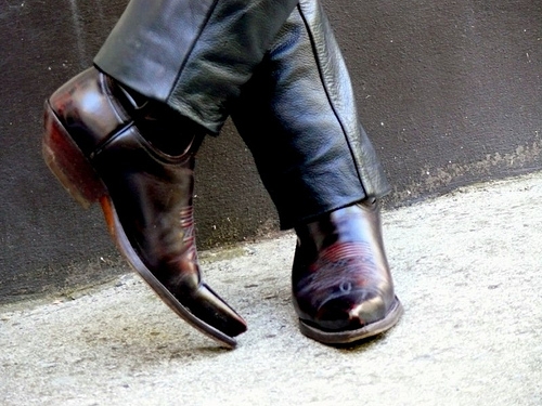 cowboy leather pants