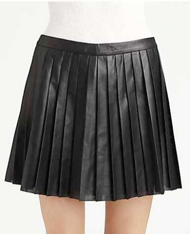 Black woman`s leather skirt