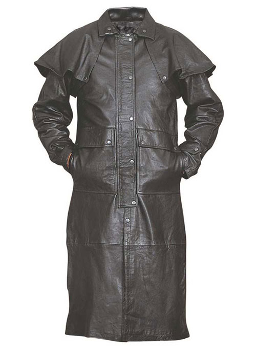 western leather duster coat