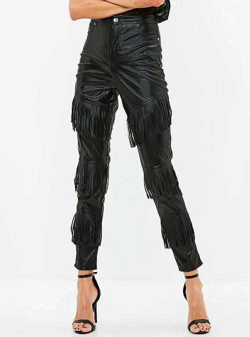 Upgrade Your Outfits With Fringe Leather Pants