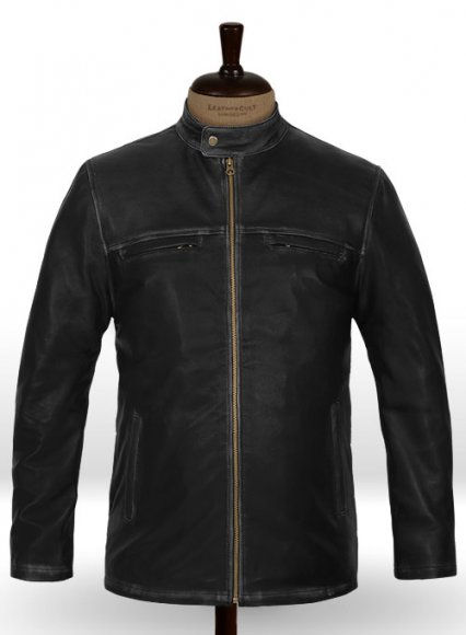 Rubbed Black Aaron Taylor Johnson Godzilla 2014 Leather Jacket