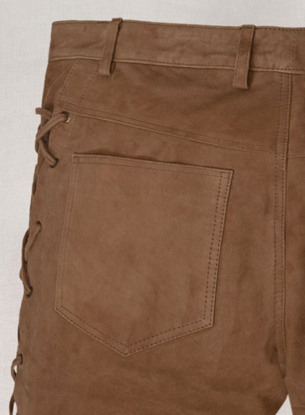 (image for) Oak Brown Suede Leather Pants #515