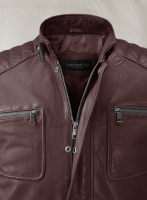 (image for) Firefly Moto Burgundy Biker Leather Jacket
