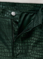 (image for) Croc Metallic Green Leather Pants - Jeans Style