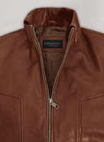 (image for) Tan Brown Washed & Wax Taylor Lautner Leather Jacket