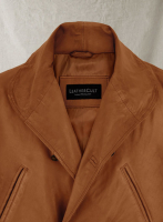 (image for) Brown Brad Pitt Legends of the Fall Leather Trench Coat