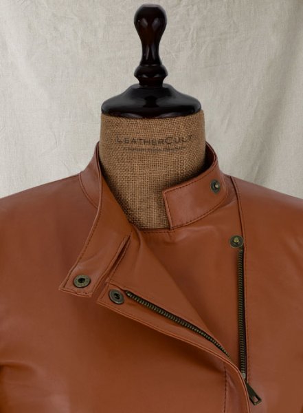 (image for) Terrain Brown Ellen Pompeo Leather Jacket #1
