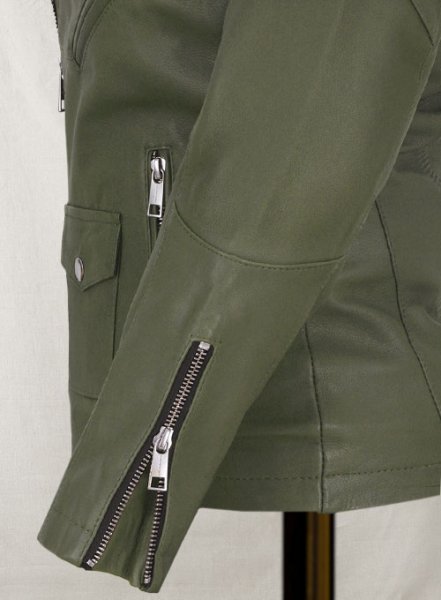 (image for) Basicallo Green Rihanna Leather Jacket #1