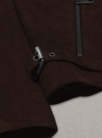 (image for) Dark Brown Suede Vanessa Hudgens Leather Jacket #3