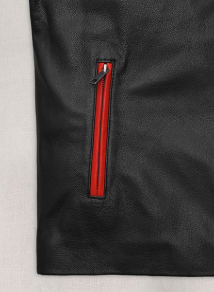 (image for) Striped Rocker Leather Jacket