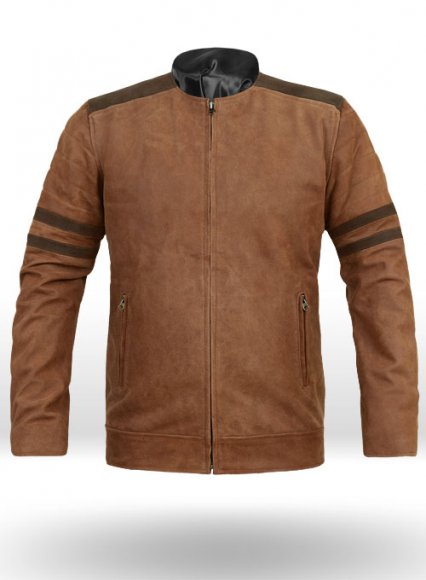 Light Vintage Tan Hide Leather Fighter T-Shirt Jacket Light Vintage Tan Hide Leather Fighter T-Shirt Jacket