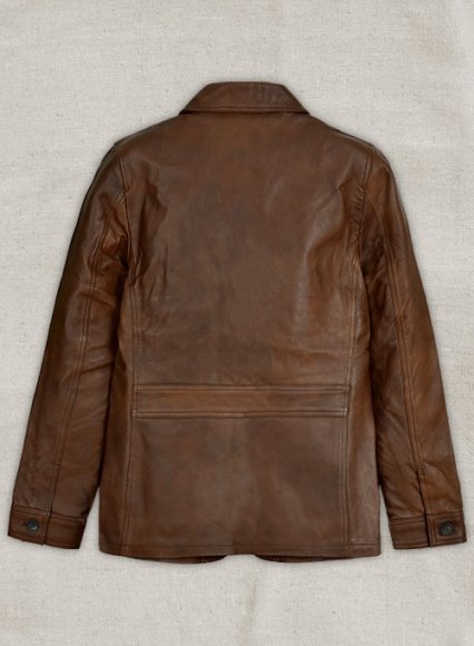 Spanish Brown Daniel Craig Leather Blazer - 38 Regular Spanish Brown Daniel Craig Leather Blazer - 38 Regular