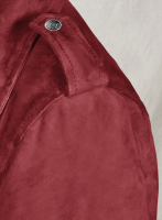 (image for) Soft French Red Suede Meghan Markle Leather Jacket
