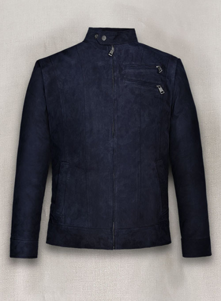 (image for) Dark Slate Purple Suede Leather Jacket # 700