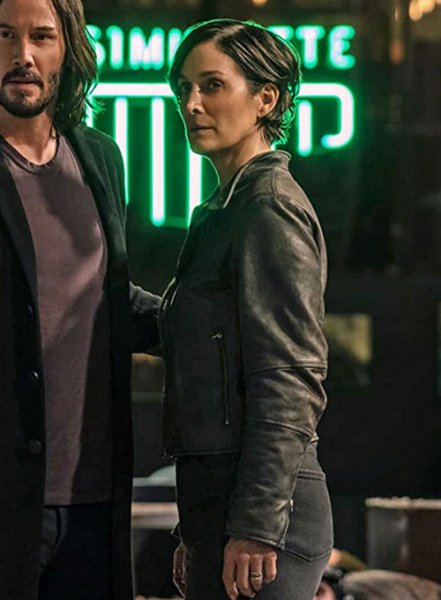 (image for) Carrie Anne Moss The Matrix Resurrections Leather Jacket
