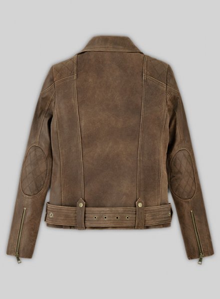 (image for) Vintage Gravel Brown Leather Jacket # 263