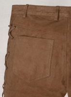 (image for) Oak Brown Suede Leather Pants #515