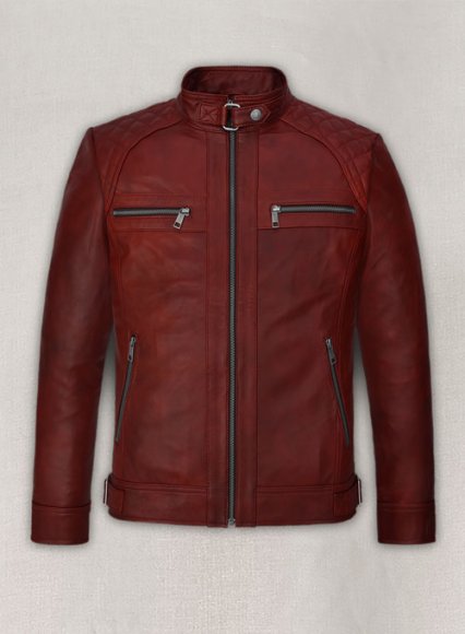 Spanish Red Leather Jacket # 653 (image for) Spanish Red Leather Jacket # 653