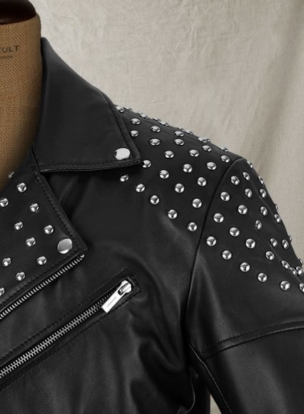 Studded Biker Leather Jacket Studded Biker Leather Jacket