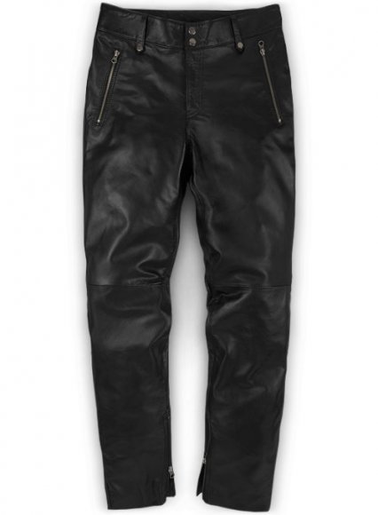 Thrill Leather Biker Jeans