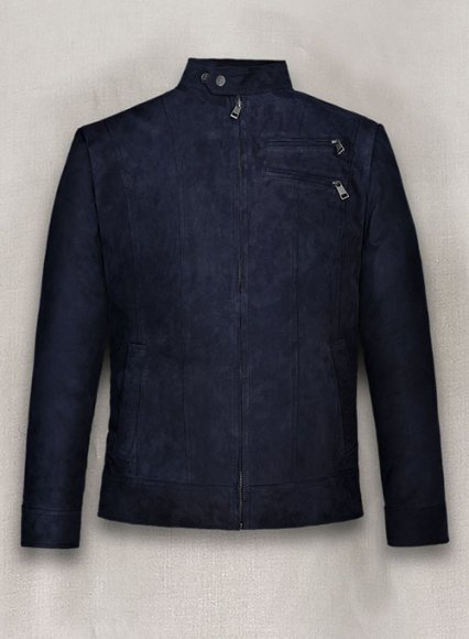Dark Slate Purple Suede Leather Jacket # 700