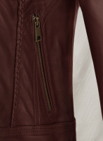 (image for) Soft Maroon Wax Clova Leather Jacket